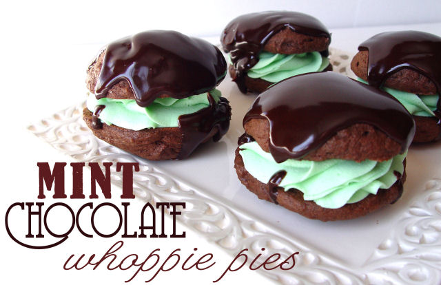 Mint Chocolate Whoopie Pies