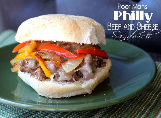 Poor Mans Philly Beef and Cheese Sandwich