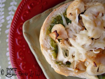 Chicken Pesto French Bread Sandwich
