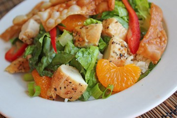 Crispy Won Ton Asian Chicken Salad