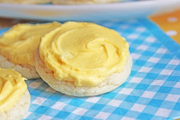 Soft Frosted Lemon Cookies Side Bar