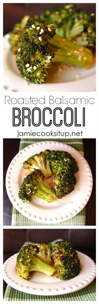 Roasted Balsamic Broccoli from Jamie Cooks It Up!