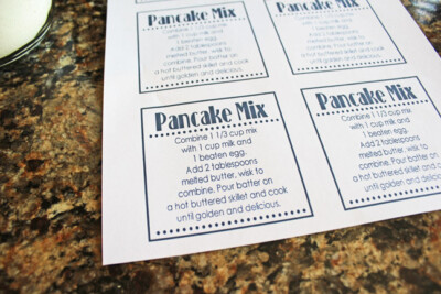Homemade Pancake Mix with Printable Tags - Jamie Cooks It Up