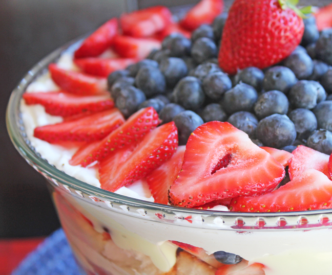 5 ingredient Lemon Berry Trifle from Jamie Cooks It Up!