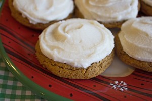 Soft Frosted Ginger Spice Cookies from Jamie Cooks It Up!