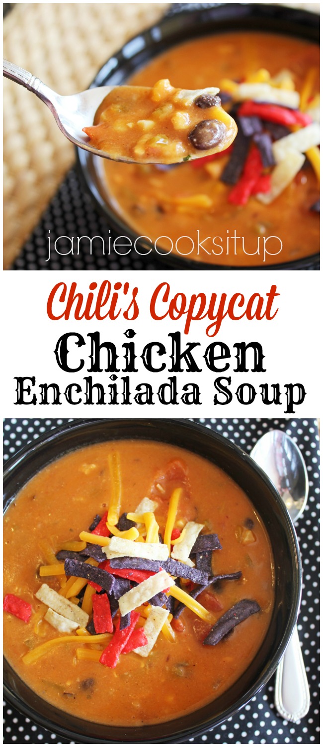Chili S Copycat Chicken Enchilada Soup Jamie Cooks It Up Family Favorite Food And Recipes