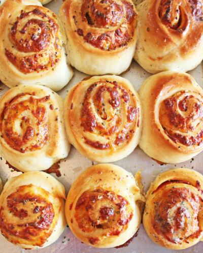 Pepperoni and Cheese Pinwheels - Jamie Cooks It Up