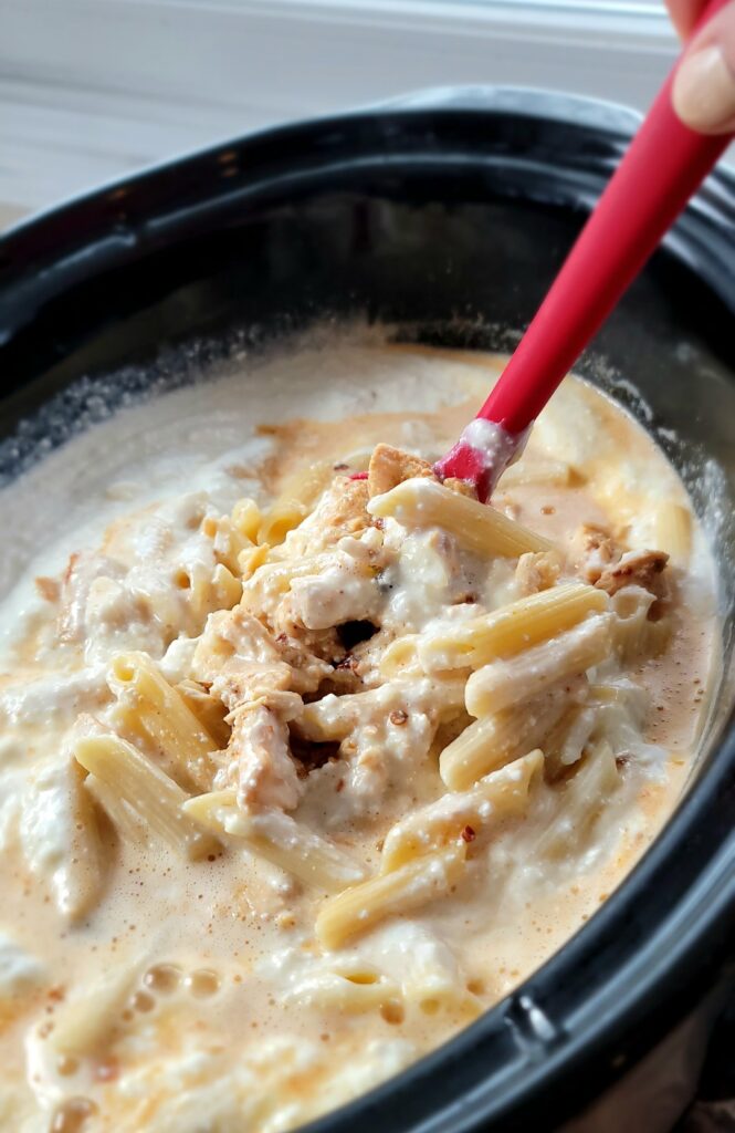 Chipotle Chicken Pasta (Crock Pot) - Jamie Cooks It Up